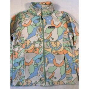 Columbia Girls Cream Ivory Fleece Jacket Benton Springs II Dark Stone Epicamp L